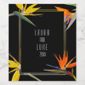 Paradiesvögel, blumenreich weinetikett (Einzelnes Label)