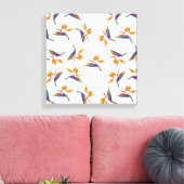 Paradiesvogel-Blütenmuster Leinwanddruck (Insitu (Wohnzimmer))