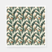 Paradiesvogel Botanisches Muster Decoupage Serviette (Vorderseite)