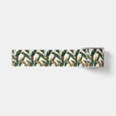 Paradiesvogel Botanisches Muster Satinband (Vorderseite)