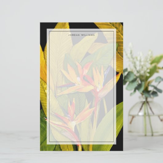 Paradiesvogel Briefpapier (Stehend Vorderseite)