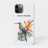 Paradiesvogel, bunter Phantasy-Vogel 'n Blume Case-Mate iPhone Hülle (Rückseite)