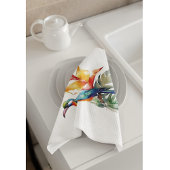 Paradiesvogel, bunter Phantasy-Vogel 'n Blume Geschirrtuch