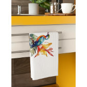 Paradiesvogel, bunter Phantasy-Vogel 'n Blume Geschirrtuch