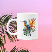 Paradiesvogel, bunter Phantasy-Vogel 'n Blume Kaffeetasse