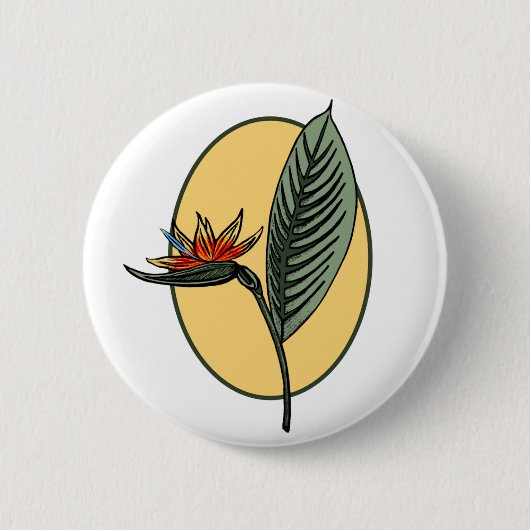 Paradiesvogel Button (Vorderseite)