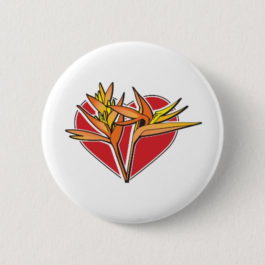 Paradiesvogel Button (Vorderseite)
