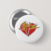 Paradiesvogel Button (Vorne & Hinten)