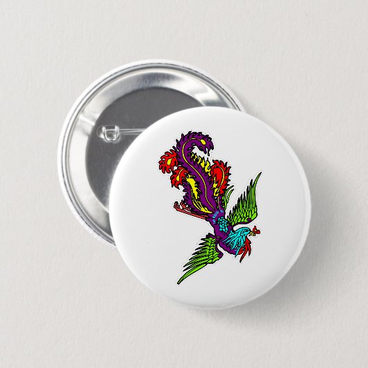 Paradiesvogel Button (Vorne & Hinten)