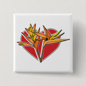 Paradiesvogel Button (Vorderseite)