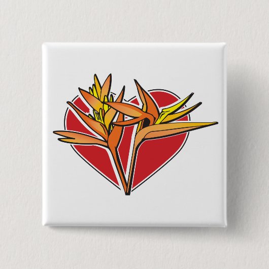 Paradiesvogel Button (Vorderseite)