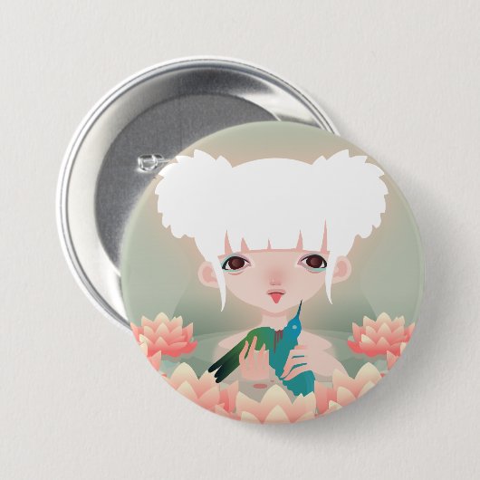 Paradiesvögel Button (Vorne & Hinten)