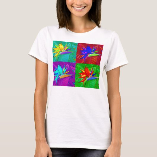 Paradiesvogel Collage T-Shirt (Vorderseite)