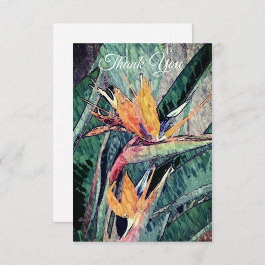 Paradiesvogel Danke Karte (Vorne/Hinten)