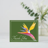 Paradiesvogel - Danke Postkarte (Stehend Vorderseite)