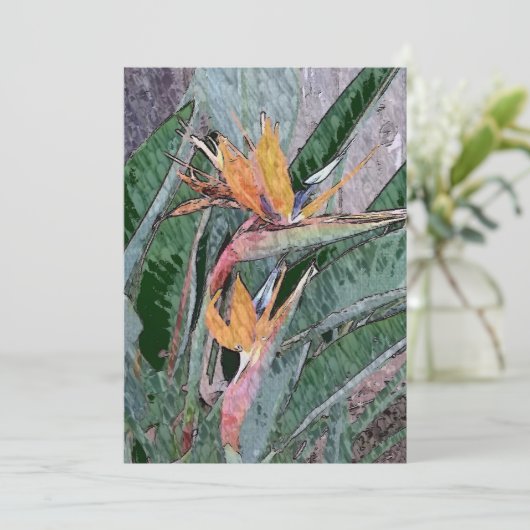 Paradiesvogel Dankeskarte (Stehend Vorderseite)