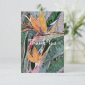 Paradiesvogel Dankeskarte (Stehend Vorderseite)