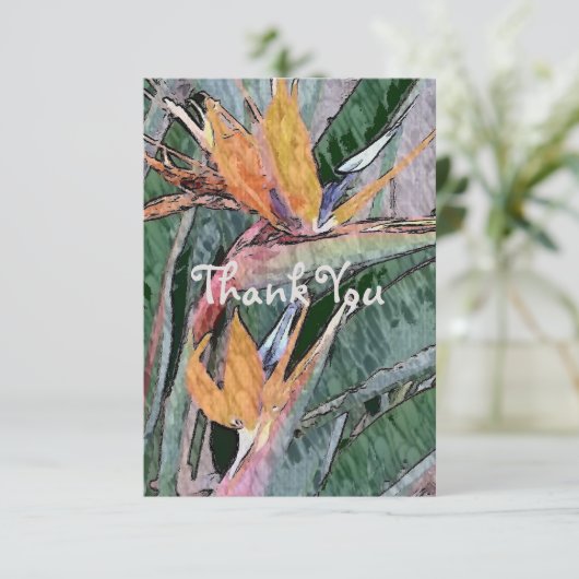 Paradiesvogel Dankeskarte (Stehend Vorderseite)