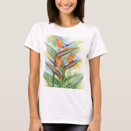 Paradiesvogel die Blumen-Kunst - multi T-Shirt (Vorderseite)