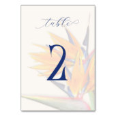 Paradiesvogel Doppelseitige Tischnummer (Vorderseite)