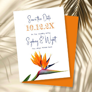 Paradiesvogel Einfache Hochzeitsankündigung Einladung