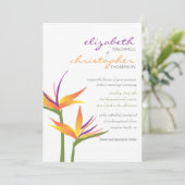 Paradiesvogel Einladung (Stehend Vorderseite)