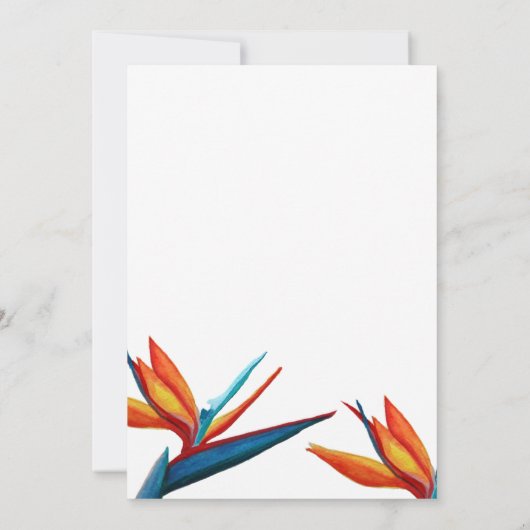 Paradiesvogel Einladung (Rückseite)