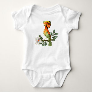 Paradiesvögel: Exotischer floraler Hintergrund Baby Strampler