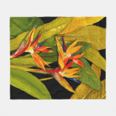 Paradiesvogel Fleecedecke (Vorderseite (Horizontal))