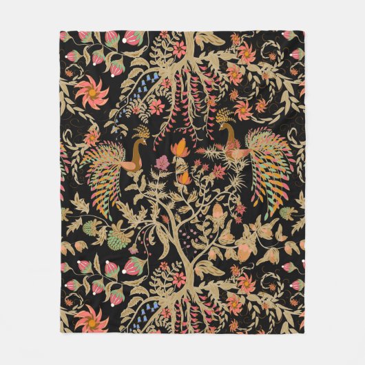 Paradiesvögel Fleecedecke (Vorderseite)