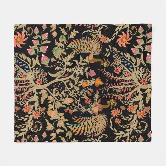 Paradiesvögel Fleecedecke (Vorderseite (Horizontal))