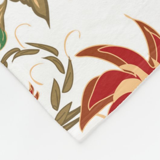 Paradiesvögel Fleecedecke (Ecke)