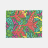 Paradiesvögel Fleecedecke (Vorderseite (Horizontal))