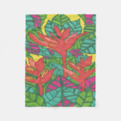 Paradiesvögel Fleecedecke (Vorderseite)