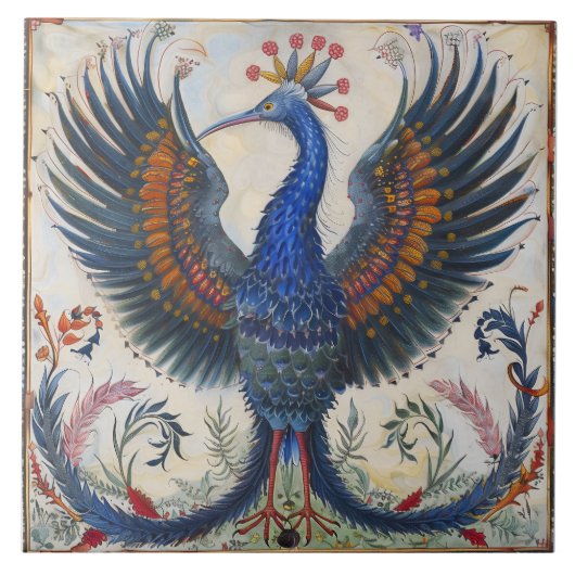 Paradiesvogel Fliese (Vorderseite)