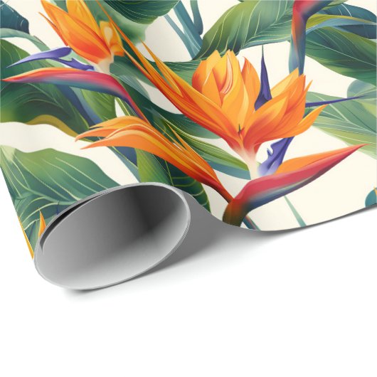 Paradiesvogel Geschenkpapier (Rolleneckpunkt)