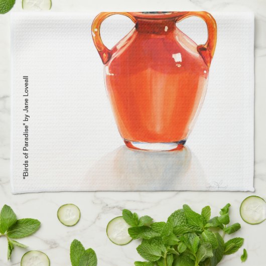 Paradiesvögel Geschirrtuch (Gefaltet)