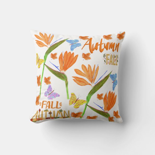 Paradiesvögel Herbst Kissen (Vorderseite)