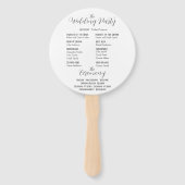 Paradiesvogel - Hochzeitsfeierprogramm Fächer (Rückseite)