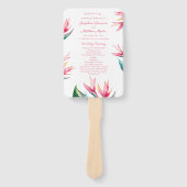 Paradiesvogel - Hochzeitsfeierprogramme Fächer (Vorderseite)