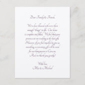 Paradiesvogel Hochzeitskarten Begleitkarte (Vorderseite)