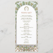 Paradiesvögel Hochzeitsprogramm Jugendstil Programm (Rückseite)