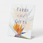 Paradiesvogel Hochzeitszittel Sockelschild (Vorderseite)