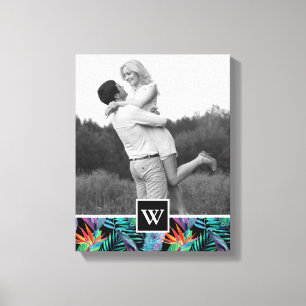 Paradiesvogel   Ihr Foto und Ihren Anfangsbuchstab Leinwanddruck