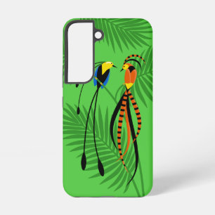 Paradiesvögel in hellen Farben Samsung Galaxy Hülle