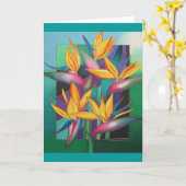 PARADIESVÖGEL KARTE (Gelbe Blume)