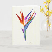 Paradiesvogel Karte (Gelbe Blume)