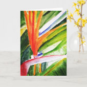 Paradiesvogel Karte (Gelbe Blume)