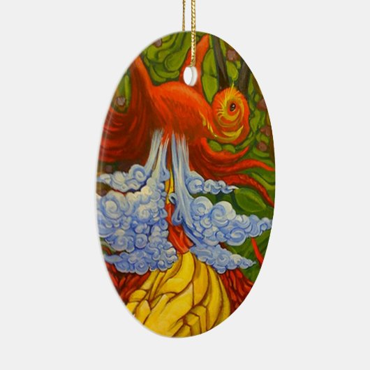 Paradiesvogel Keramikornament (Rechts)