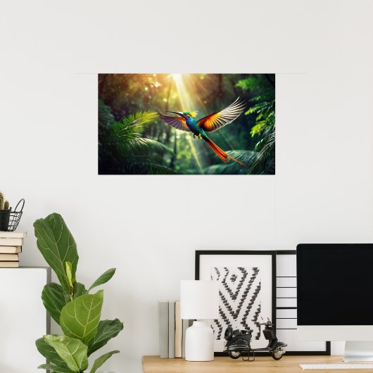 Paradiesvogel - Kunstdruck Poster (Heimbüro)